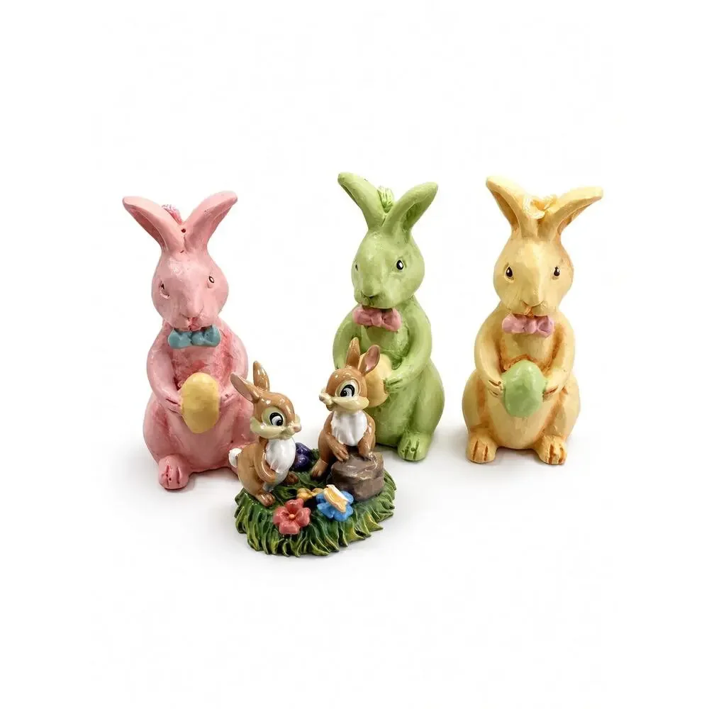 Vintage Bunny Rabbit Lot, Disney Licensed Figurines, Easter Ornaments, Decor